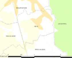 Map commune FR insee code 59296